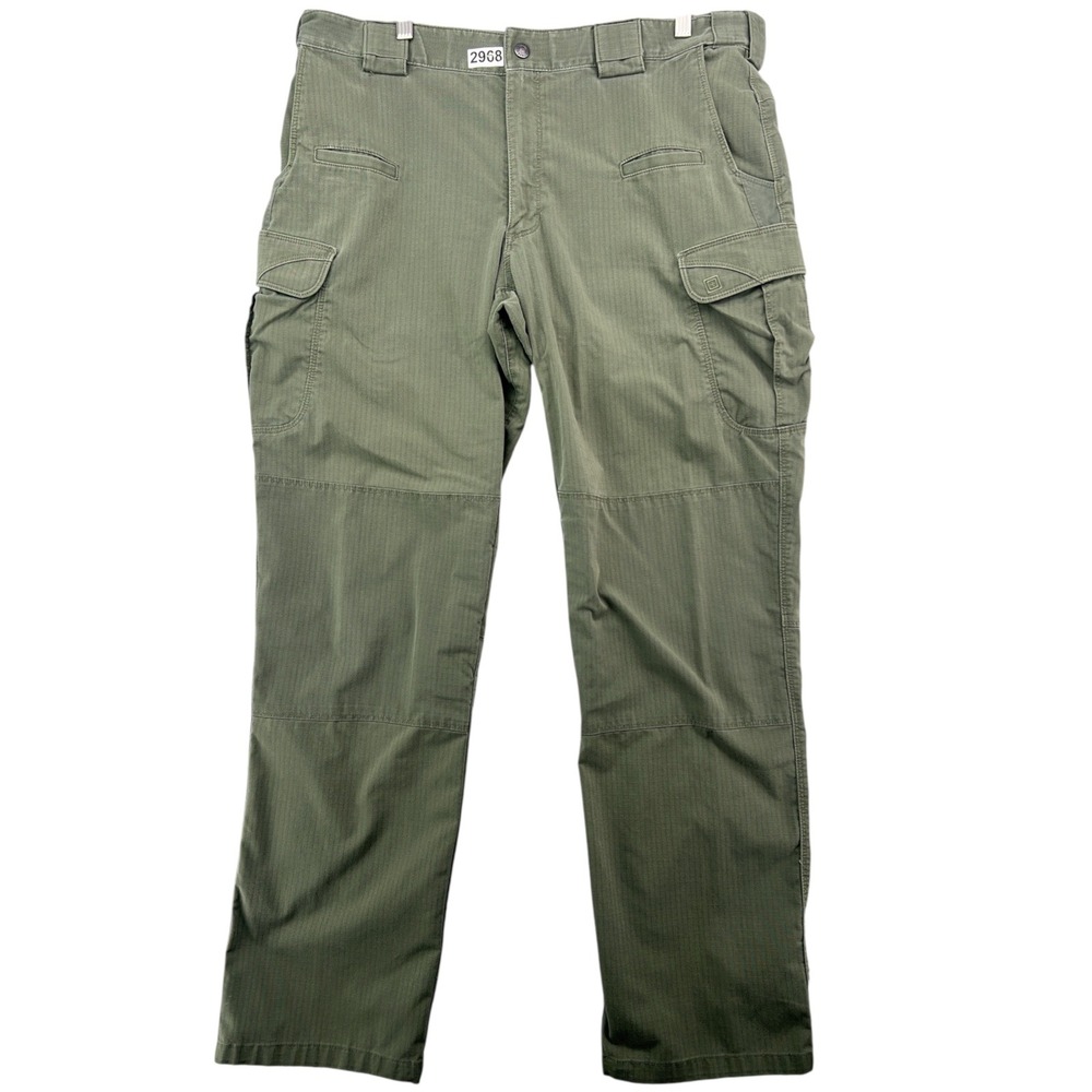 5.11 Tactical Cargo Pants Mens 38x34 Green Ripstop Multi-Pocket Utility Trousers